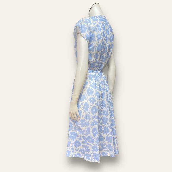 VTG union made Leslie Fay A-line blue and white Floral fabric (NWT) Small - Picture 5 of 11